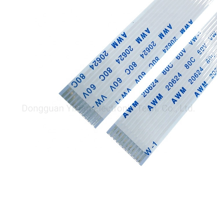 Custom Pitch 0.5mm 1mm 1.25mm Awm 20624 80c 60V VW-1 Lvds FPC FFC Flexible Flat Cable